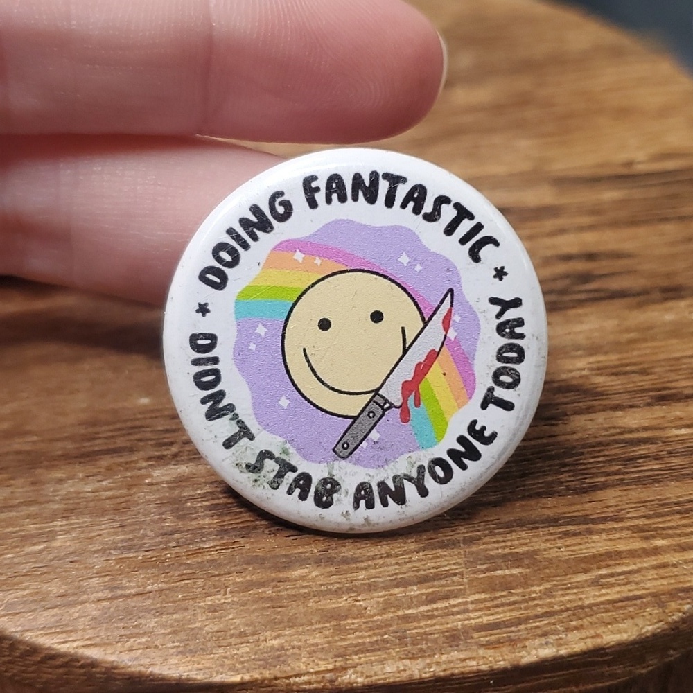 B838 retro pin vintage funny